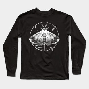 Cosmic Moth Tattoo Art Insect Gothic Long Sleeve T-Shirt